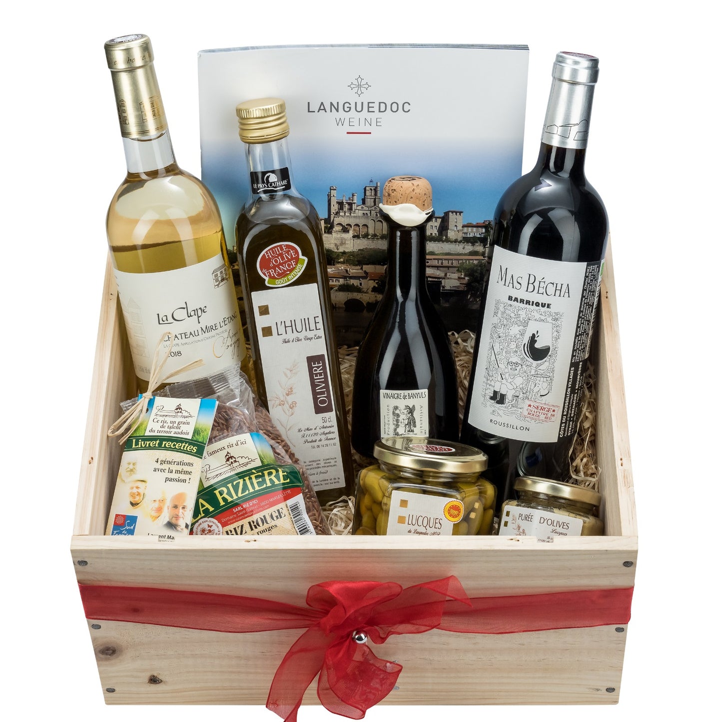 Boîte en bois - Wein Geschenkset